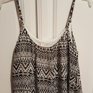cute black and white layered top